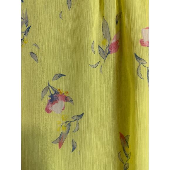 Ava & Viv Plus Size 2X Yellow Flower Blouse Top Short Sleeve Flutter Spring New - Picture 6 of 9